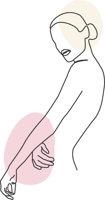Stilvolle Illustration eines Frauenkörpers